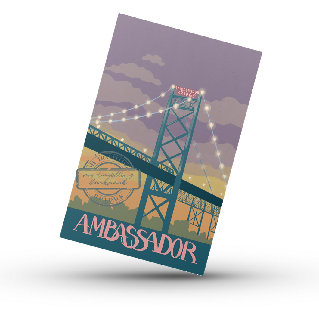 Ambassador Bridge Post Card